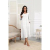 Ekouaer Long Sleeve Nightgowns for Women Henley Sleepshirts with Pockets(White Floral)