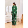 Ekouaer Pajama Set Womens Soft Pjs 2 Piece Long Sleeve Lounge Sets(Green Xmas)