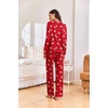 Ekouaer Pajama Set Womens Soft Pjs 2 Piece Long Sleeve Lounge Sets(Red Xmas)
