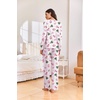 Ekouaer Pajama Set Womens Soft Pjs 2 Piece Long Sleeve Lounge Sets(White Xmas)