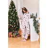 Ekouaer Pajama Set Womens Soft Pjs 2 Piece Long Sleeve Lounge Sets(White Xmas)