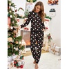 Ekouaer Pajamas for Women Comfy Long Sleeve Jogger Set Lounge Pjs Set(Black Christmas)