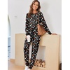 Ekouaer Pajamas for Women Comfy Long Sleeve Jogger Set Lounge Pjs Set(Black Halloween)