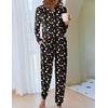 Ekouaer Pajamas for Women Comfy Long Sleeve Jogger Set Lounge Pjs Set(Black Halloween)