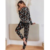 Ekouaer Pajamas for Women Comfy Long Sleeve Jogger Set Lounge Pjs Set(Black Halloween)