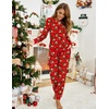 Ekouaer Pajamas for Women Comfy Long Sleeve Jogger Set Lounge Pjs Set(Red Christmas)