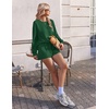 Ekouaer Women’s Lounge Sets Pajamas 2026 Fall Long Sleeve Top&Shorts XS-XXL(Christmas Green)