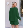 Ekouaer Women’s Lounge Sets Pajamas 2026 Fall Long Sleeve Top&Shorts XS-XXL(Christmas Green)