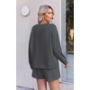 Ekouaer Women’s Lounge Sets Pajamas 2026 Fall Long Sleeve Top&Shorts XS-XXL(Dark Gray)