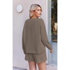 Ekouaer Women’s Lounge Sets Pajamas 2026 Fall Long Sleeve Top&Shorts XS-XXL(Taupetastic)
