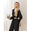 Ekouaer Pajamas for Women Set Button Up Pj Soft Long Sleeve Lounge Sets(Black)