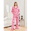 Ekouaer Pajamas for Women Set Button Up Pj Soft Long Sleeve Lounge Sets(Cherry Bow Pink)