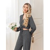 Ekouaer Pajamas for Women Set Button Up Pj Soft Long Sleeve Lounge Sets(Dark Gray)