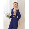 Ekouaer Pajamas for Women Set Button Up Pj Soft Long Sleeve Lounge Sets(Navy Blue)