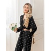 Ekouaer Pajamas for Women Set Button Up Pj Soft Long Sleeve Lounge Sets(Pink Bow Black)