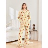Ekouaer Pajamas for Women Set Button Up Pj Soft Long Sleeve Lounge Sets(Strawberry Light Orange)