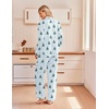 Ekouaer Pajamas for Women Set Cotton Long Sleeve Pjs Button Up Lounge Sets(Blue Stripe Christmas Tree)
