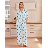 Ekouaer Pajamas for Women Set Cotton Long Sleeve Pjs Button Up Lounge Sets(Blue Stripe Christmas Tree)