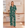 Ekouaer Pajamas for Women Set Cotton Long Sleeve Pjs Button Up Lounge Sets(Green Christmas Snowman)