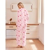 Ekouaer Pajamas for Women Set Cotton Long Sleeve Pjs Button Up Lounge Sets(Pink Christmas Candy Canes)