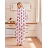 Ekouaer Pajamas for Women Set Cotton Long Sleeve Pjs Button Up Lounge Sets(Pink Christmas Tree)