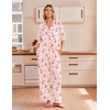 Ekouaer Pajamas for Women Set Cotton Long Sleeve Pjs Button Up Lounge Sets(Pink Santa Bow)