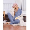 Ekouaer Pajamas for Women Set Soft Button Up Pjs Long Sleeve Lounge Sets(Navy)