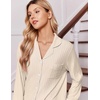 Ekouaer Pajamas for Women Set Soft Button Up Pjs Long Sleeve Lounge Sets(Pale Moon Grey)
