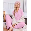 Ekouaer Pajamas for Women Set Soft Button Up Pjs Long Sleeve Lounge Sets(Pink)