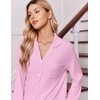 Ekouaer Pajamas for Women Set Soft Button Up Pjs Long Sleeve Lounge Sets(Pink)