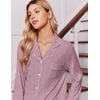 Ekouaer Pajamas for Women Set Soft Button Up Pjs Long Sleeve Lounge Sets(Puce)