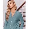 Ekouaer Pajamas for Women Set Soft Button Up Pjs Long Sleeve Lounge Sets(Teal)