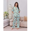 Ekouaer Silk Satin Pajamas for Women Set 2 Piece Short Sleeve Button Up Pjs(Christmas Green)