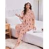 Ekouaer Silk Satin Pajamas for Women Set 2 Piece Short Sleeve Button Up Pjs(Christmas Red)