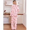 Ekouaer Womens Pajama Sets 2 Piece Button down Pjs Long Sleeve Lounge Sets(Christmas Bow)