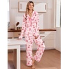 Ekouaer Womens Pajama Sets 2 Piece Button down Pjs Long Sleeve Lounge Sets(Christmas Bow)