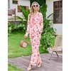 Ekouaer Womens Pajama Sets 2 Piece Button down Pjs Long Sleeve Lounge Sets(Christmas Bow)