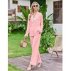 Ekouaer Womens Pajama Sets 2 Piece Button down Pjs Long Sleeve Lounge Sets(Light Pink)