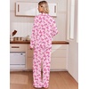 Ekouaer Womens Pajama Sets 2 Piece Button down Pjs Long Sleeve Lounge Sets(Pink Bow)