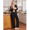 Ekouaer&nbsp;Pajamas&nbsp;Set&nbsp;for&nbsp;Women&nbsp;Cotton&nbsp;Pjs&nbsp;Button&nbsp;Up&nbsp;Long&nbsp;Sleeve&nbsp;Lounge&nbsp;Sets(Black)