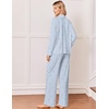 Ekouaer&nbsp;Pajamas&nbsp;Set&nbsp;for&nbsp;Women&nbsp;Cotton&nbsp;Pjs&nbsp;Button&nbsp;Up&nbsp;Long&nbsp;Sleeve&nbsp;Lounge&nbsp;Sets(Blue Stripe Heart)