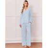 Ekouaer&nbsp;Pajamas&nbsp;Set&nbsp;for&nbsp;Women&nbsp;Cotton&nbsp;Pjs&nbsp;Button&nbsp;Up&nbsp;Long&nbsp;Sleeve&nbsp;Lounge&nbsp;Sets(Blue Stripe Heart)