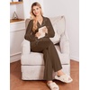 Ekouaer&nbsp;Pajamas&nbsp;Set&nbsp;for&nbsp;Women&nbsp;Cotton&nbsp;Pjs&nbsp;Button&nbsp;Up&nbsp;Long&nbsp;Sleeve&nbsp;Lounge&nbsp;Sets(Brown)