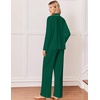 Ekouaer&nbsp;Pajamas&nbsp;Set&nbsp;for&nbsp;Women&nbsp;Cotton&nbsp;Pjs&nbsp;Button&nbsp;Up&nbsp;Long&nbsp;Sleeve&nbsp;Lounge&nbsp;Sets(Deep Green)