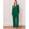 Ekouaer&nbsp;Pajamas&nbsp;Set&nbsp;for&nbsp;Women&nbsp;Cotton&nbsp;Pjs&nbsp;Button&nbsp;Up&nbsp;Long&nbsp;Sleeve&nbsp;Lounge&nbsp;Sets(Deep Green)