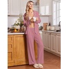 Ekouaer&nbsp;Pajamas&nbsp;Set&nbsp;for&nbsp;Women&nbsp;Cotton&nbsp;Pjs&nbsp;Button&nbsp;Up&nbsp;Long&nbsp;Sleeve&nbsp;Lounge&nbsp;Sets(Dusty Rose)