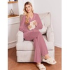 Ekouaer&nbsp;Pajamas&nbsp;Set&nbsp;for&nbsp;Women&nbsp;Cotton&nbsp;Pjs&nbsp;Button&nbsp;Up&nbsp;Long&nbsp;Sleeve&nbsp;Lounge&nbsp;Sets(Dusty Rose)