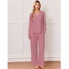 Ekouaer&nbsp;Pajamas&nbsp;Set&nbsp;for&nbsp;Women&nbsp;Cotton&nbsp;Pjs&nbsp;Button&nbsp;Up&nbsp;Long&nbsp;Sleeve&nbsp;Lounge&nbsp;Sets(Dusty Rose)