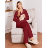 Ekouaer&nbsp;Pajamas&nbsp;Set&nbsp;for&nbsp;Women&nbsp;Cotton&nbsp;Pjs&nbsp;Button&nbsp;Up&nbsp;Long&nbsp;Sleeve&nbsp;Lounge&nbsp;Sets(Wine Red)