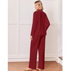 Ekouaer&nbsp;Pajamas&nbsp;Set&nbsp;for&nbsp;Women&nbsp;Cotton&nbsp;Pjs&nbsp;Button&nbsp;Up&nbsp;Long&nbsp;Sleeve&nbsp;Lounge&nbsp;Sets(Wine Red)